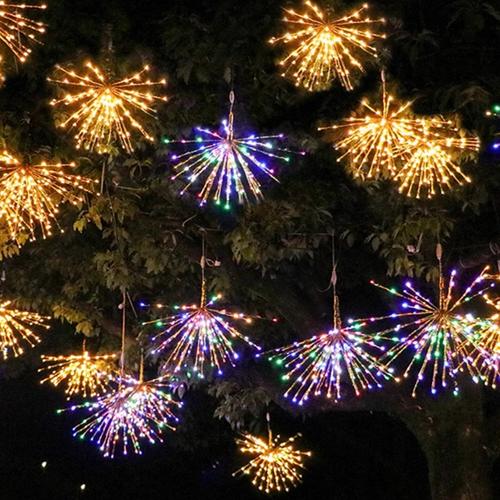 室外烟花射灯效果图，点亮夜空的艺术盛宴